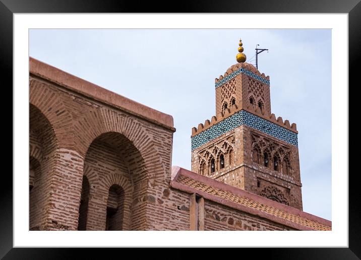 Close-up of Koutoubia mosque Framed Mounted Print by Jason Wells