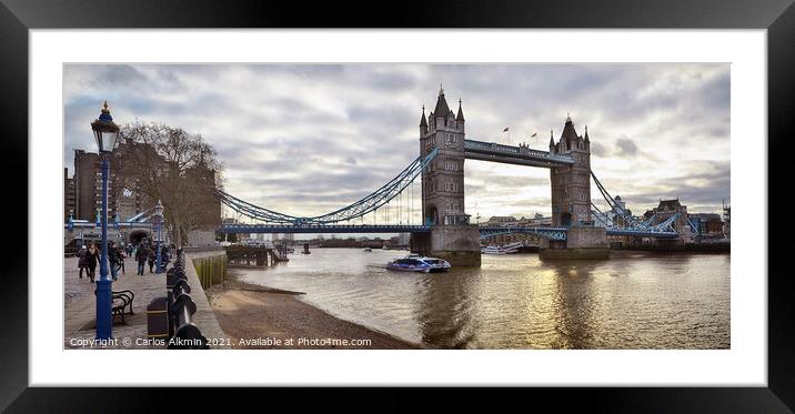 London Iconic Tower Bridge Framed Mounted Print by Carlos Alkmin