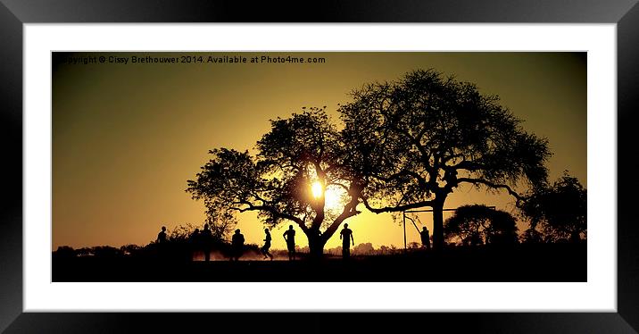 Evening game Framed Mounted Print by Cissy Brethouwer