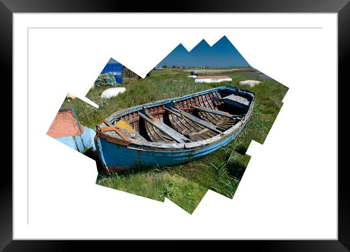 Composite of rotting boat on Holy Island Framed Mounted Print by Ivan Kovacs