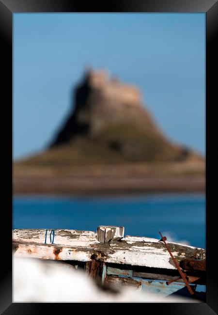Rotting boat on Holy Island Framed Print by Ivan Kovacs