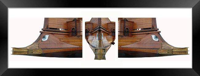 Trireme Olympas, Triptych Framed Print by Ivan Kovacs