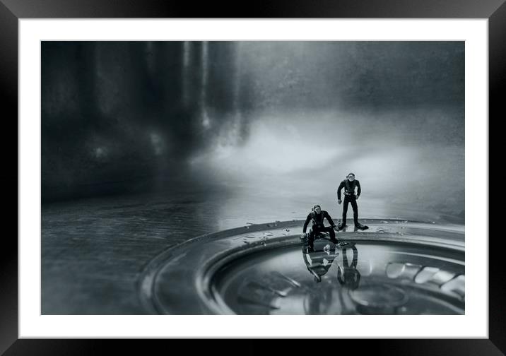 Sink Diving Framed Mounted Print by Charlotte Moon