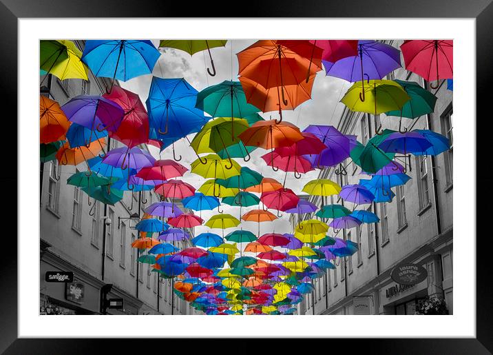 Brolly Walk Framed Mounted Print by Charlotte Moon