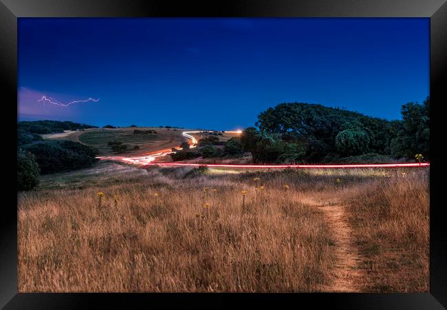 Light Trails Framed Print by Charlotte Moon