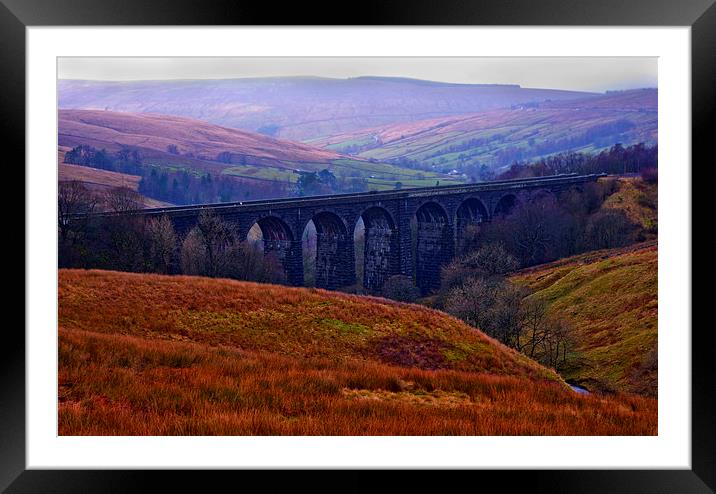 Denthead Viaduct. Yorkshire Dales Framed Mounted Print by Richard Pinder