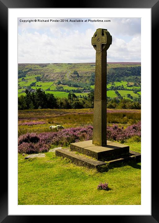  Rosedale Abbey Millennium Cross Framed Mounted Print by Richard Pinder