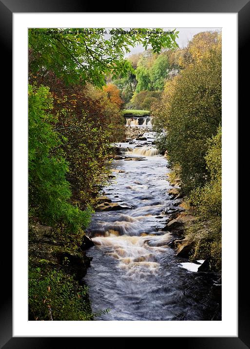  A View of the River Swale in North Yorkshire Framed Mounted Print by Richard Pinder