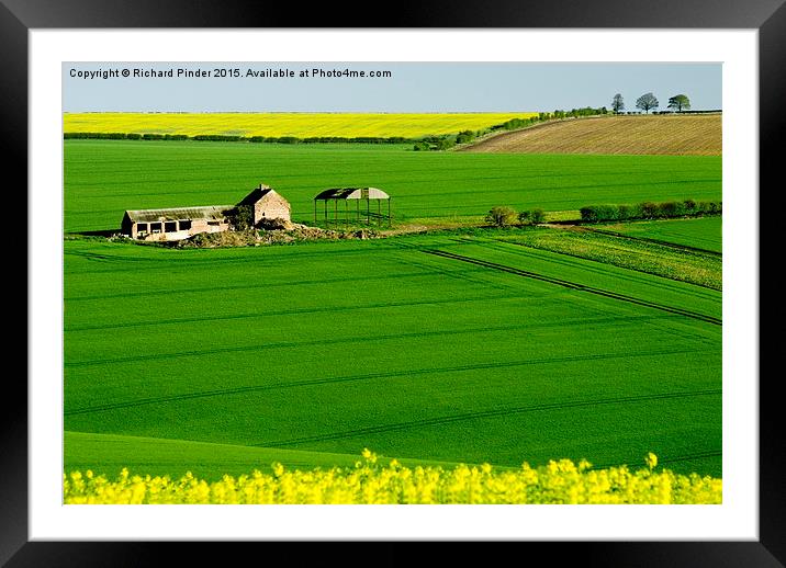 East Yorkshire Wolds Framed Mounted Print by Richard Pinder