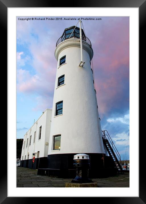  Scarborough Lighthouse Framed Mounted Print by Richard Pinder