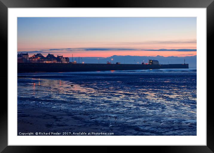 Bridlington South Pier at Dawn Framed Mounted Print by Richard Pinder