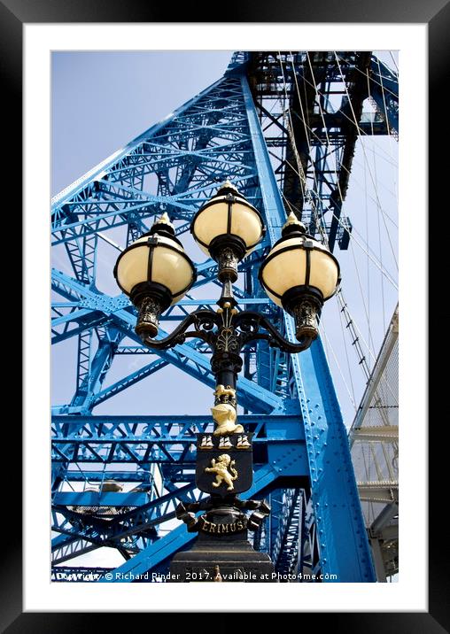 Tees Transporter Bridge Framed Mounted Print by Richard Pinder