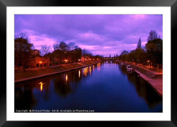 Sunrise over the River Ouse, York Framed Mounted Print by Richard Pinder
