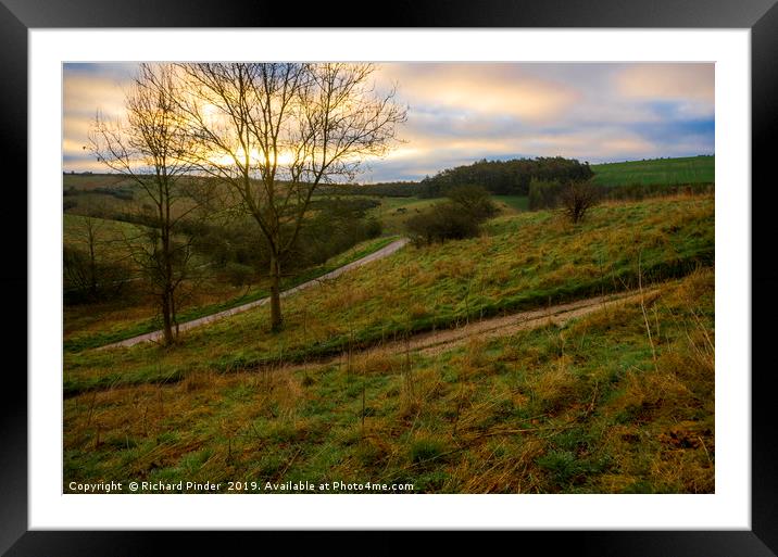 Millington Pasture. Framed Mounted Print by Richard Pinder