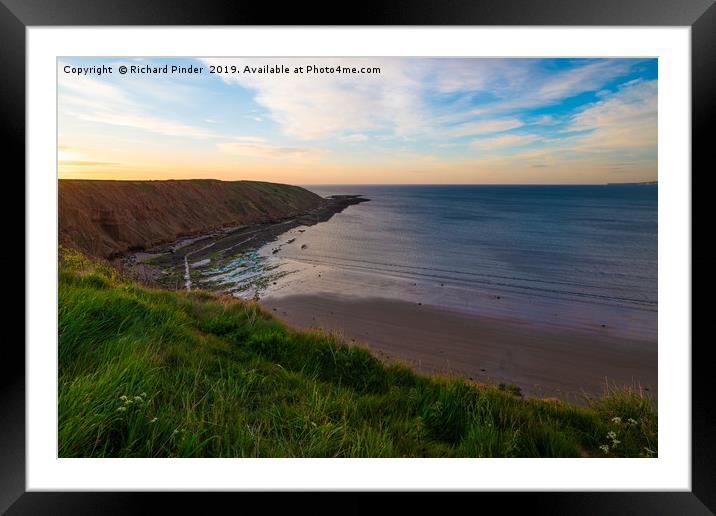 Filey Brigg Framed Mounted Print by Richard Pinder