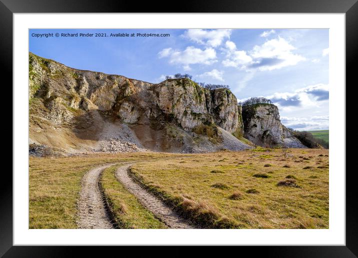 Chalk Cliffs of the Yorkshire Wolds Framed Mounted Print by Richard Pinder