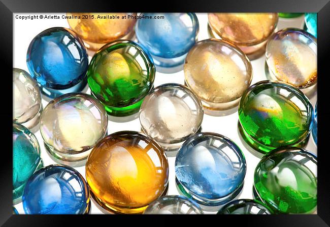 Glass balls marbles abstract Framed Print by Arletta Cwalina