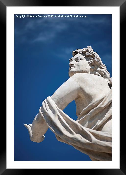 Statue with Polarising filter Framed Mounted Print by Arletta Cwalina