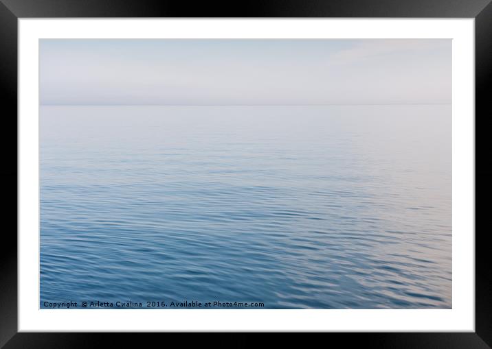Calming Baltic Sea horizon view Framed Mounted Print by Arletta Cwalina