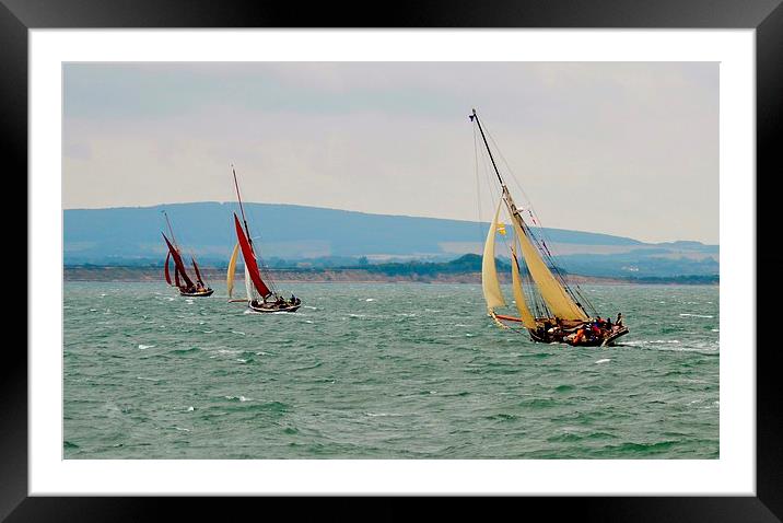 Line Astern Framed Mounted Print by Dave Fry