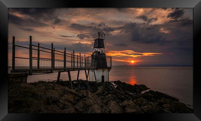  Portishead Lighthouse  Framed Print by Dean Merry
