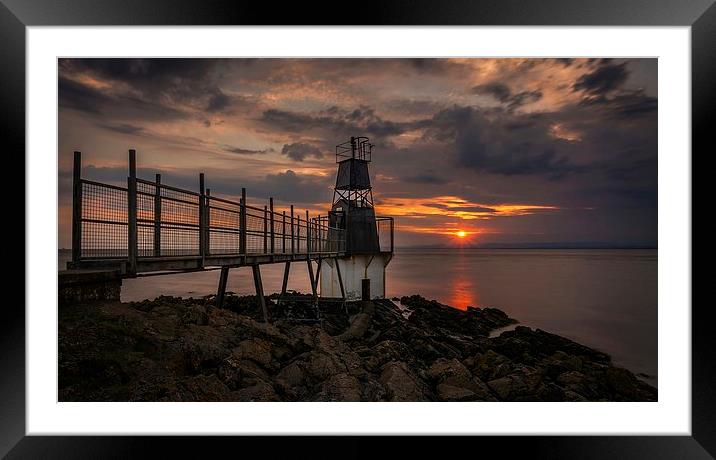  Portishead Lighthouse  Framed Mounted Print by Dean Merry