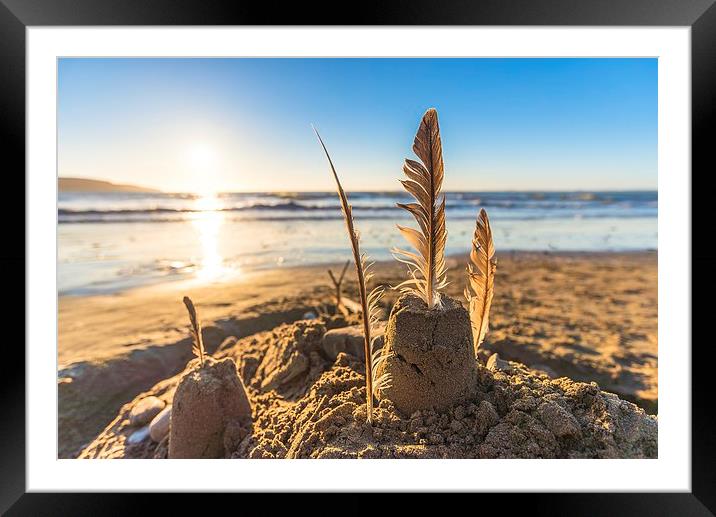  Building sand castles Framed Mounted Print by Dean Merry