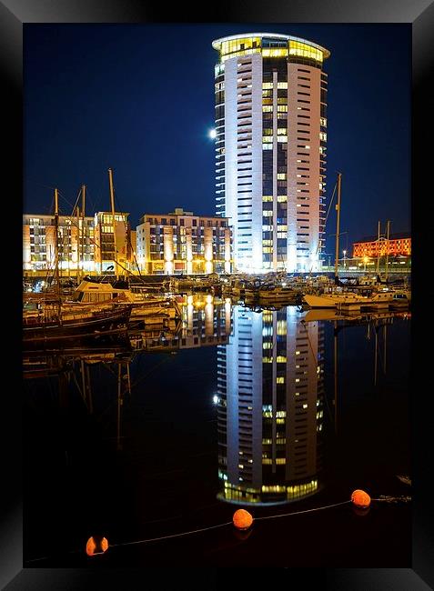 The Tower, Meridian Quay Framed Print by Dean Merry