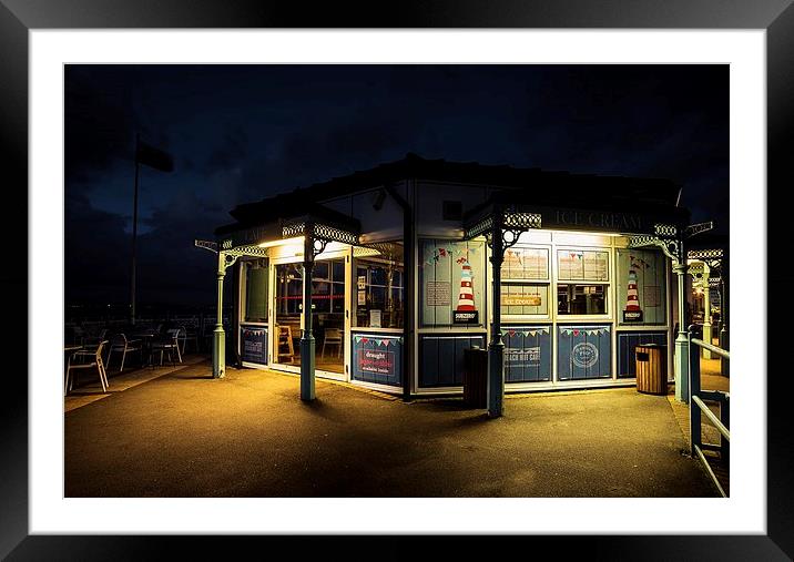  Swansea Night Cafe Framed Mounted Print by Dean Merry
