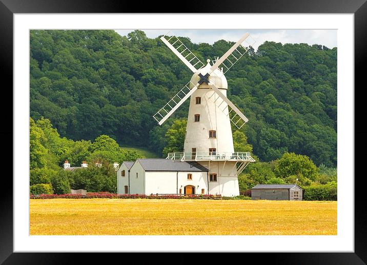 Llancayo Windmill, Usk Framed Mounted Print by Dean Merry