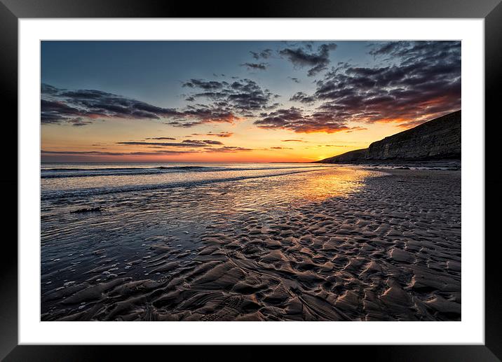  Dunraven Sunset Framed Mounted Print by Dean Merry