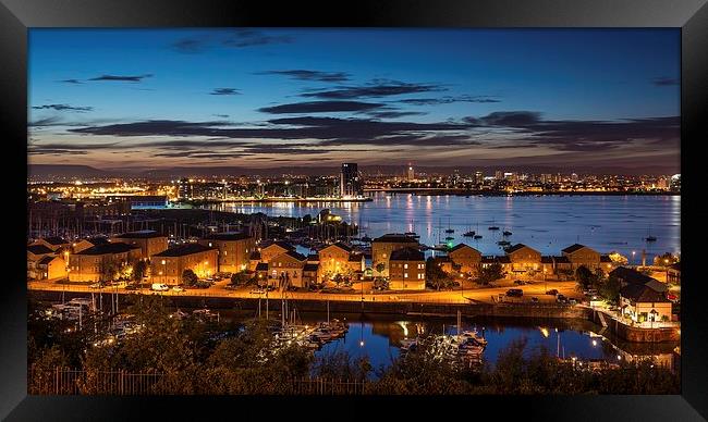  Cardiff City Scape Framed Print by Dean Merry