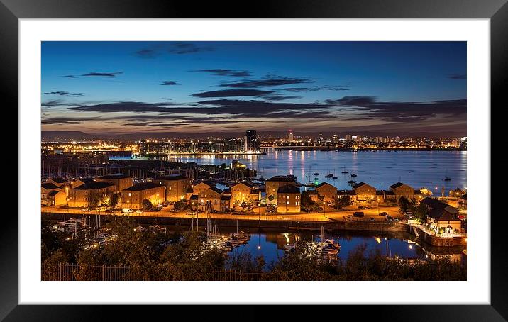  Cardiff City Scape Framed Mounted Print by Dean Merry
