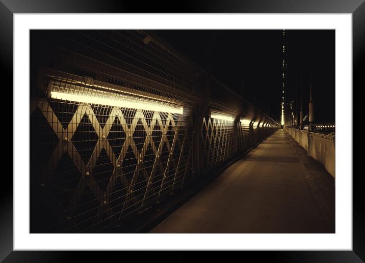 Clifton suspension bridge footpath Framed Mounted Print by Dean Merry