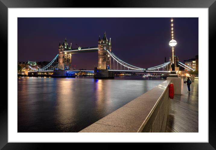 Along the river Thames Framed Mounted Print by Dean Merry