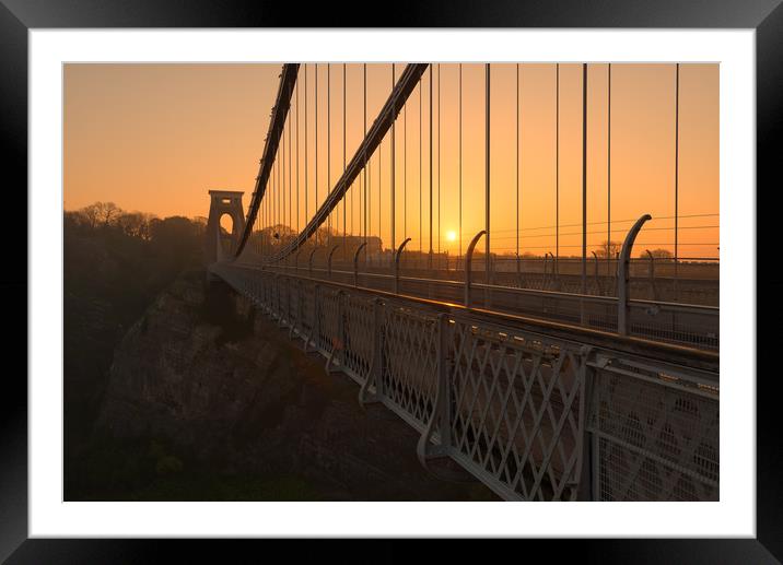 Sunrise at Clifton Suspension bridge  Framed Mounted Print by Dean Merry