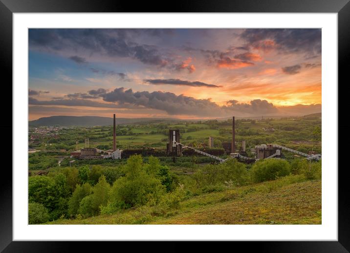 Cwm coke works sunset Framed Mounted Print by Dean Merry
