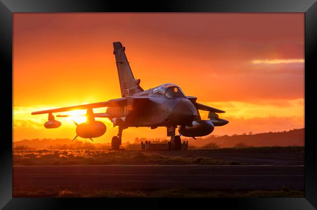 Swansea airport Panavia Tornado GR. 1 aircraft za3 Framed Print by Dean Merry