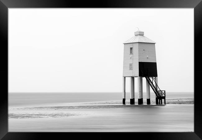   The legged Lighthouse, Burnham-on-sea Framed Print by Dean Merry