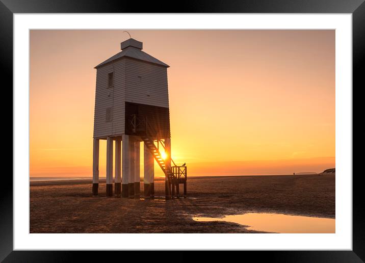   The legged Lighthouse, Burnham-on-sea Framed Mounted Print by Dean Merry