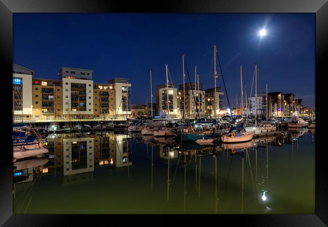 Marina View, Portishead  Framed Print by Dean Merry