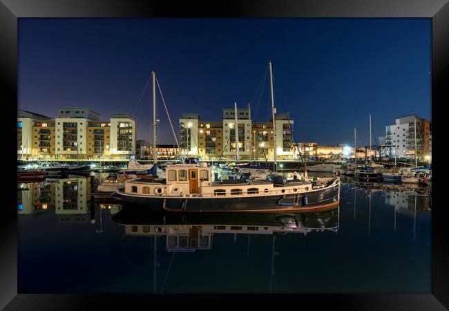 Marina View, Portishead  Framed Print by Dean Merry
