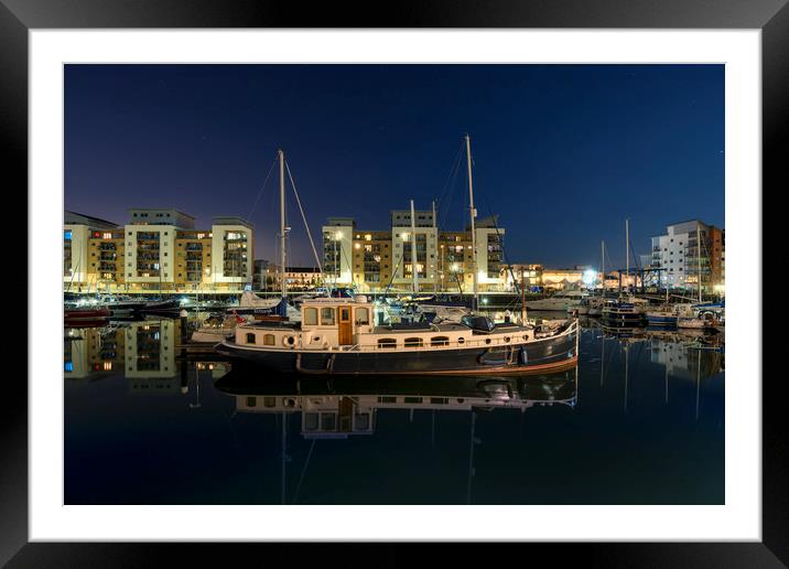 Marina View, Portishead  Framed Mounted Print by Dean Merry