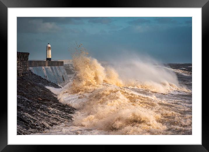 Porthcawl storm Framed Mounted Print by Dean Merry