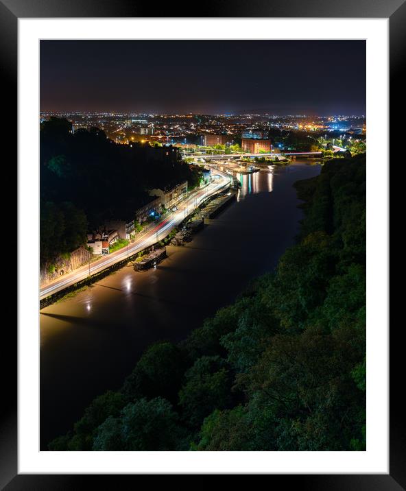 From the Clifton suspension bridge, river Avon and Framed Mounted Print by Dean Merry