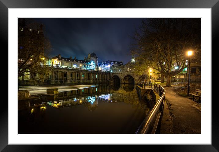 City of Bath weir and Pulteney Bridge Framed Mounted Print by Dean Merry