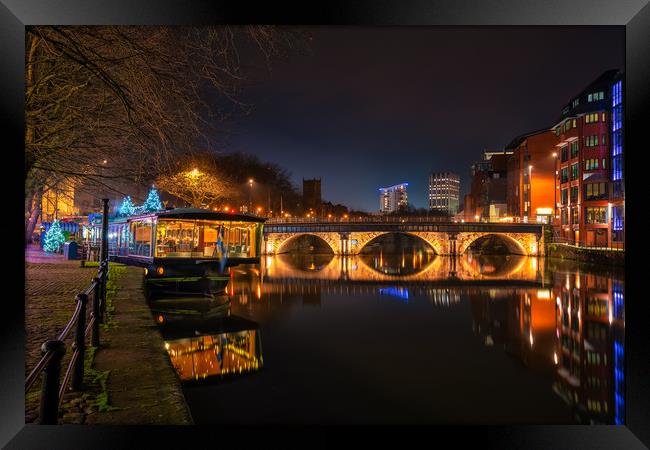 Christmas at Bristol bridge Framed Print by Dean Merry