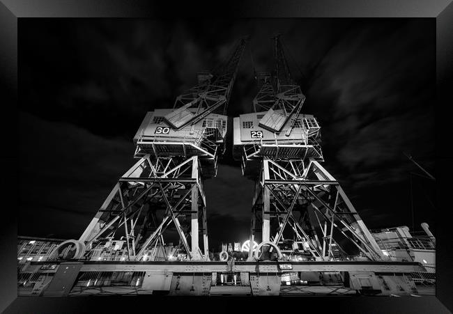Bristol M Shed cranes 29 & 30 Framed Print by Dean Merry