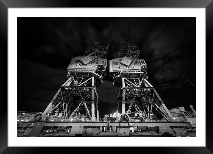 Bristol M Shed cranes 29 & 30 Framed Mounted Print by Dean Merry