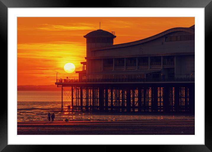 Weston-super-mare Grand pier  Framed Mounted Print by Dean Merry